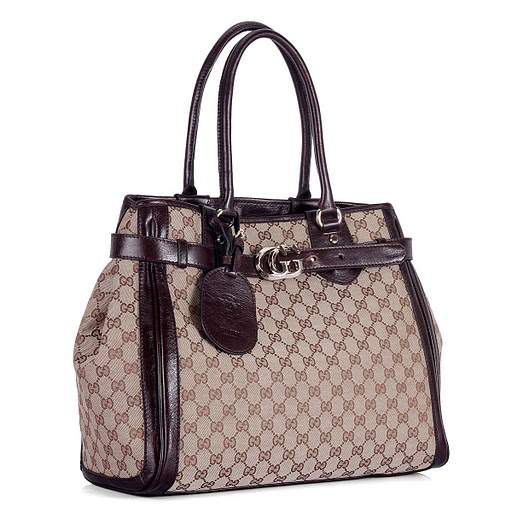 1:1 Gucci 247179 GG Running Large Tote Bags-Coffee Fabric